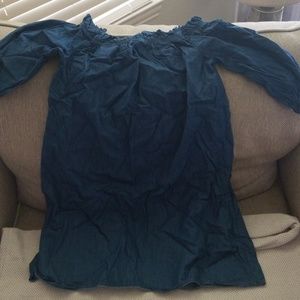 Denim color off the shoulders shirt